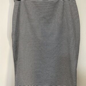The Limited Black and White Striped Pencil Skirt